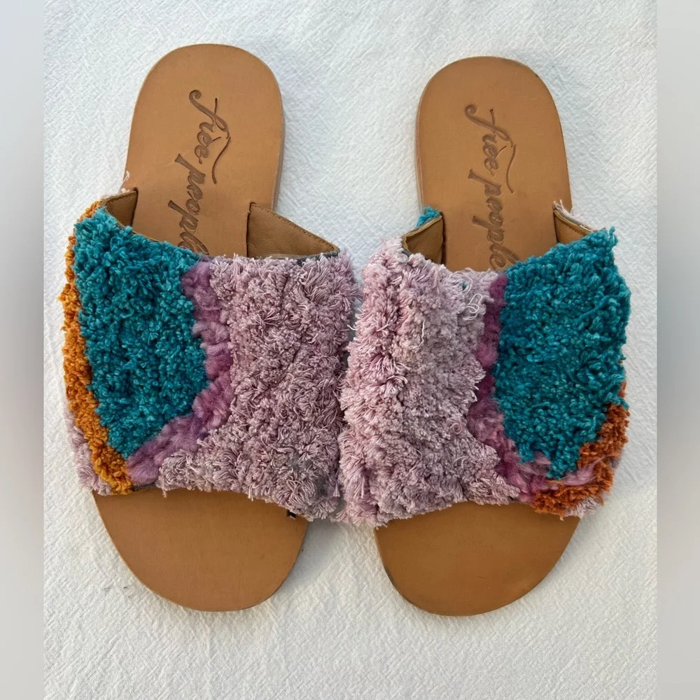 Free People Yuma Woven Mule in Wisteria Combo size 39.5 New